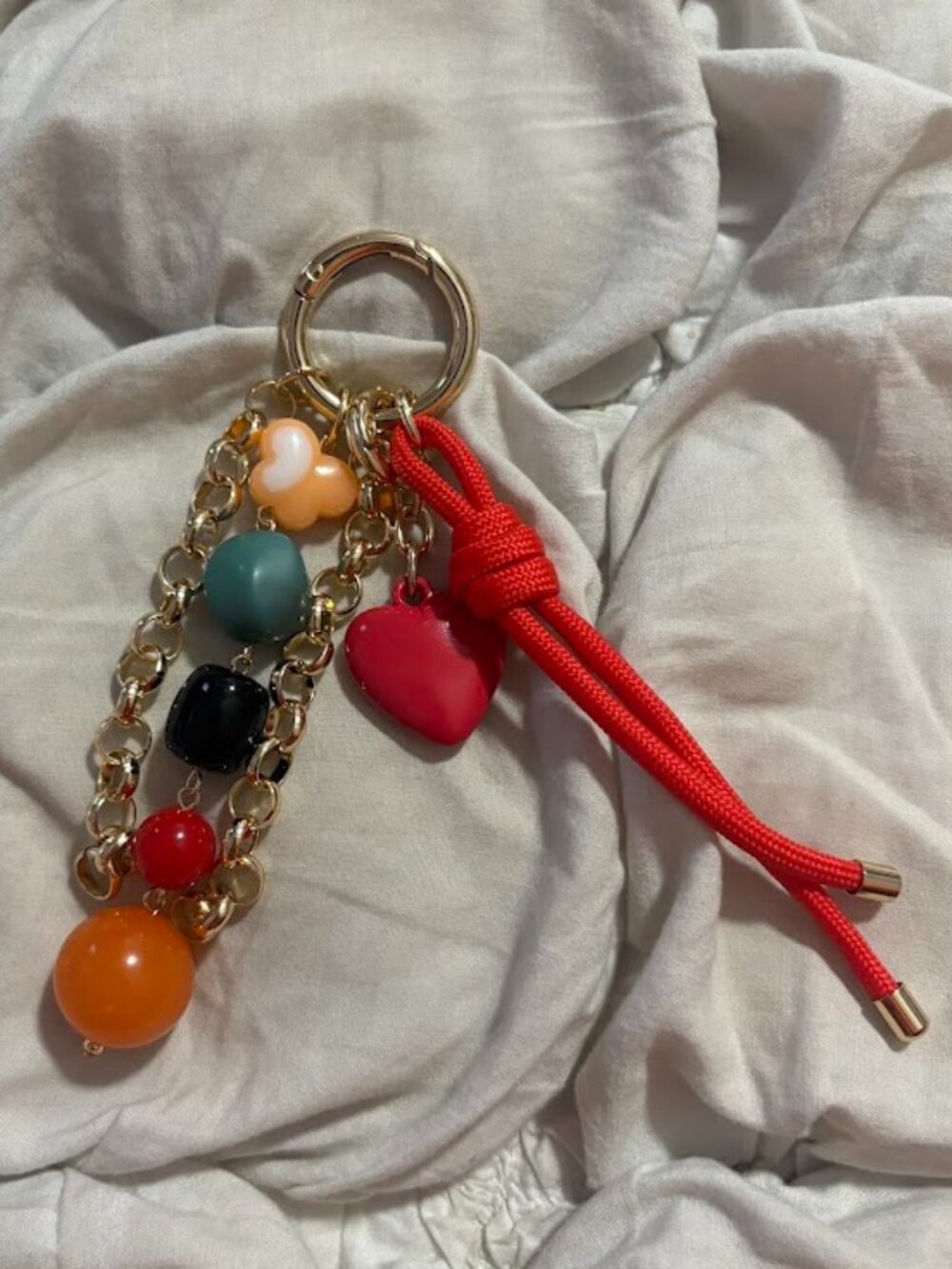 Free People Boho Heart & Sunset Bead Bag Charm 💖✨